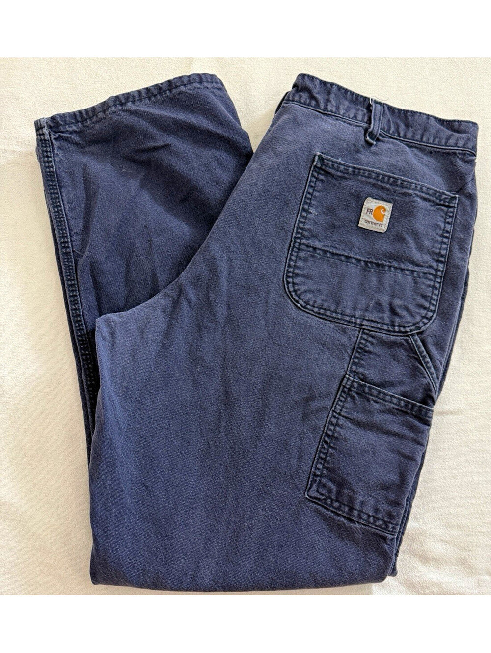 Carhartt 100791-410 FR Pants Mens 38x32 Dark Navy Flame Resistant CAT 2 Duck